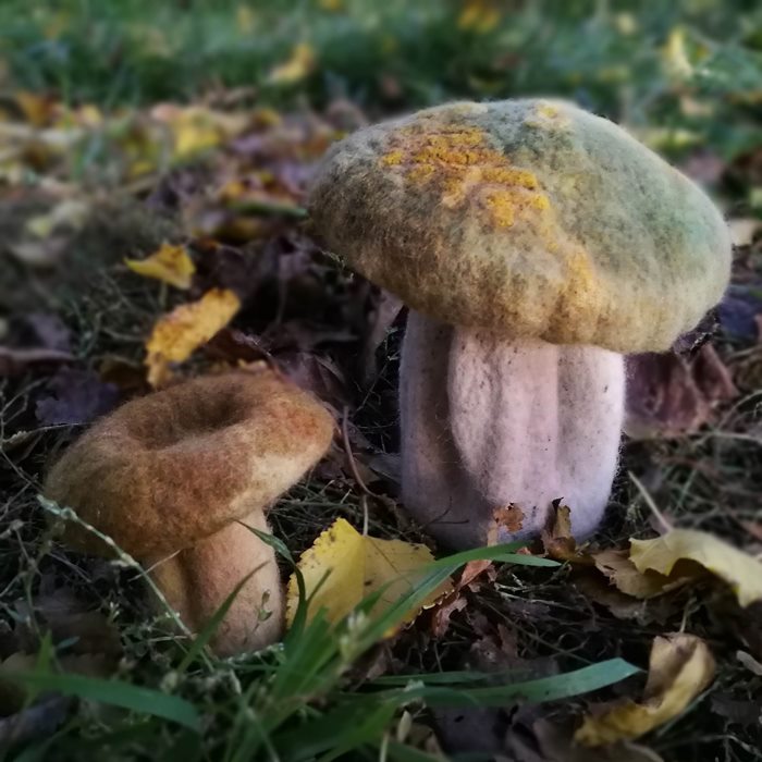 Big felted mushroom