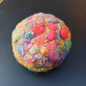 Felting a Textured Stress Ball