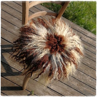 raw wool mosaic felt
